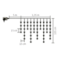 Dekorativna LED rasvjeta, svjetlosna zavjesa sa zvjezdama