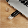 USB Flash drive 64GB, USB 3.2, USB-C, USB-A, Twist Line