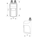 Protočni bojler, 4,5 kW, podpultni