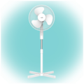 Ventilator sa postoljem, 100-120 cm, 45W, bijela