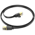 Mrežni kabl, CAT6, Gigabit Ethernet, flat, 1 met., crna