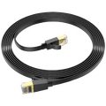 Mrežni kabl, CAT6, Gigabit Ethernet, flat, 3 met., crna