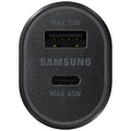 Auto punjač sa type C kabelom, brzi, USB-A, USB-C, 45W+15W
