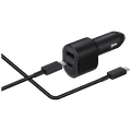 Auto punjač sa type C kabelom, brzi, USB-A, USB-C, 45W+15W