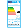 Napa TORNADO 60 cm, protok  200 m³/h,  38W, INOX