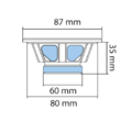 Auto zvučnici, set, 87mm, 2x35W, 4 Ohm