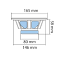 Auto zvučnici, set, 165mm, 2x75W, 4 Ohm