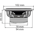 Auto zvučnici, set,  100mm, 2x55W, 4 Ohm