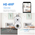 Kamera za video nadzor,dual lens,2x2Mpixel,PTZ,E27,WiFi