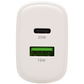 Punjač kučni, brzi, 1 x USB-A, 1 x USB-C, 20W, GaN