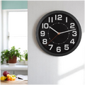 Zidni sat Home AWC250BK, staklena prednja strana