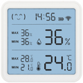 Pametni mjerač temperature i vlažnosti, LCD, sat