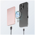 Prijenosni punjač, MagSafe, 5000mAh, bežični, Rose