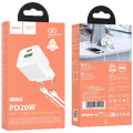Punjač kućni sa type C - Lightning kabelom, PD20W + QC3.0