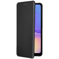 Futrola preklopna za Samsung A07, koža, crna