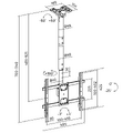 Nosač za TV, stropni, 32-75, 60kg