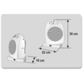 Grijalica sa ventilatorom, +/- 90°, 2000W