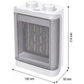 Grijalica sa keramičkim PTC grijačem, 750 / 1500 W