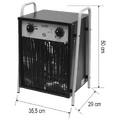 Grijalica sa ventilatorom, industrijska, 9000W, IPX4