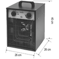 Grijalica sa ventilatorom, industrijska, 5000W, IPX4