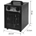Grijalica sa ventilatorom, 3000W, IPX4